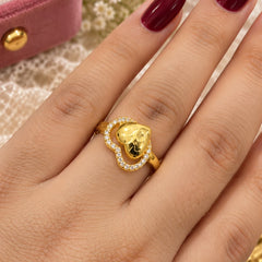 Zircon Ring-502 (Golden)
