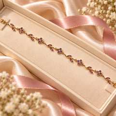 Zircon Bracelet-111 (Golden/Purple)