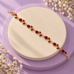 Tulip Bracelet (Golden/Maroon)