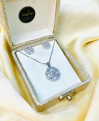 Zircon Locket Set-31 (Silver)