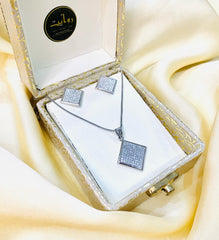 Zircon Locket Set-32 (Silver)