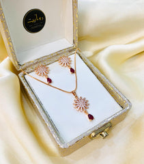 Zircon Locket Set-33 (Maroon)