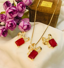 Zircon Locket Set-37 (Ruby)