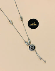 Zircon Pendant-187 (Silver/Black)