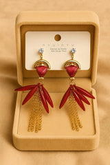 Fancy Earring-364 (Maroon)