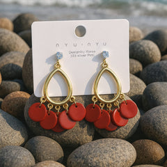 Fancy Earring-361 (Maroon)
