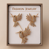Zircon Locket Set-60 (Golden) (Bird)