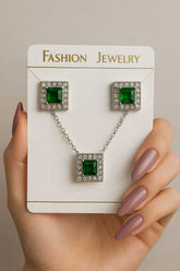 Zircon Locket Set-61 (Green)