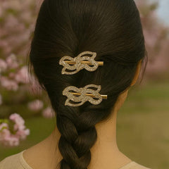 Hair Pin-152 (Pack of 2) (Golden)