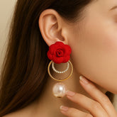 Fancy Earring-356 (Maroon)