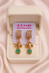 Zircon Earring-133 (Mint Green)