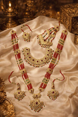 Bridal Set With Earring Mala Set & jhumar Bindiya Combo Set-64 (Multi)
