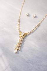 Zircon Locket Set-159 (Golden)