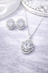 Zircon Locket Set-166 (Silver)