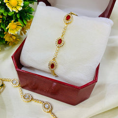 Zircon Bracelet-07 (Maroon)