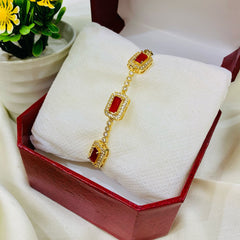 Zircon Bracelet-09 (Maroon)