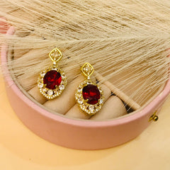 Zircon Earring-110 (Ruby)