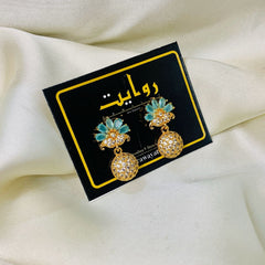 Zircon Earring-112 (Ferozi)