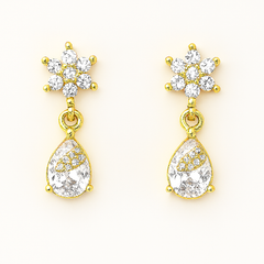 Zircon Earring-114 (White)