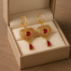 Zircon Hoop Bali-12 (Maroon)