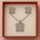 Zircon Locket Set-33 (Silver)