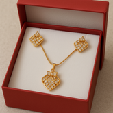 Zircon Locket Set-34 (Golden)