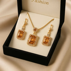 Zircon Locket Set-40 (Golden)