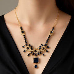 Zircon Necklace-250 (Royal Blue)