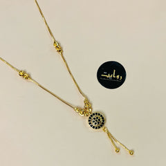 Zircon Pendant-187 (Golden/Black)