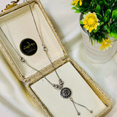 Zircon Pendant-187 (Silver/Black)