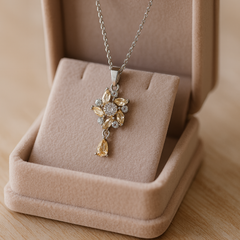 Zircon Pendant-246 (Silver/Golden)