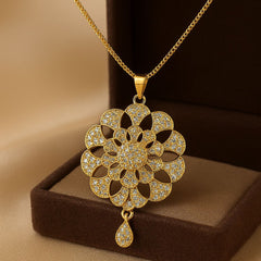 Zircon Pendant-313 (Golden)