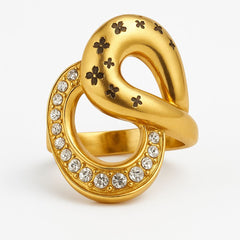 Zircon Ring-104 (Golden)