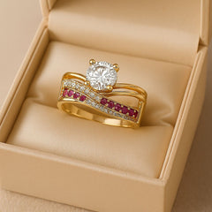 Zircon Ring-120 (Maroon)