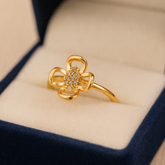 Zircon Ring-128 (Golden)