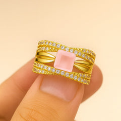 Zircon Ring-138 (Baby Pink)
