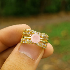 Zircon Ring-139 (Baby Pink)