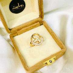 Zircon Ring-77 (Golden)