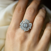 Zircon Ring-91 (Silver)