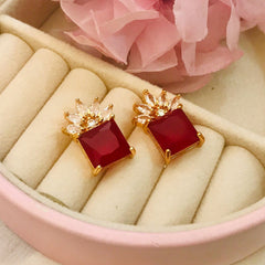 Zircon Studs-75 (Maroon)