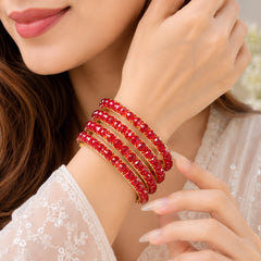 Crystal Bangles (Red)