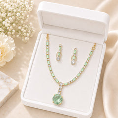 Zircon Locket Set-168 (Mint Green)