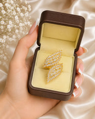 Zircon Ring-355 (Golden)