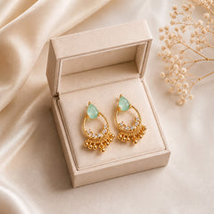 Zircon Earring-220 (Mint Green)