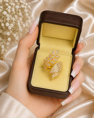 Zircon Ring-356 (Golden)