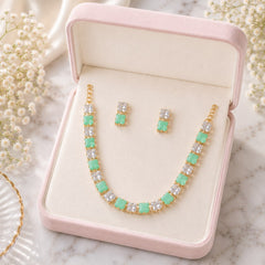 Zircon Locket Set-167 (Mint Green)