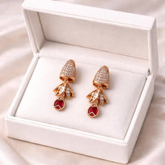 Zircon Earring-137 (Maroon)