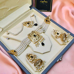 Hyderabadi Choker Set-26 (Black)