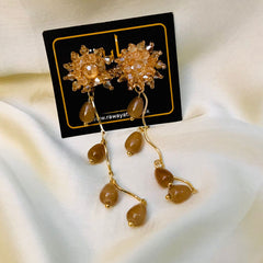 Tassel Earring-02 (Brown)