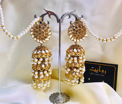 Kundan Jhumkay-02 (Pearl)